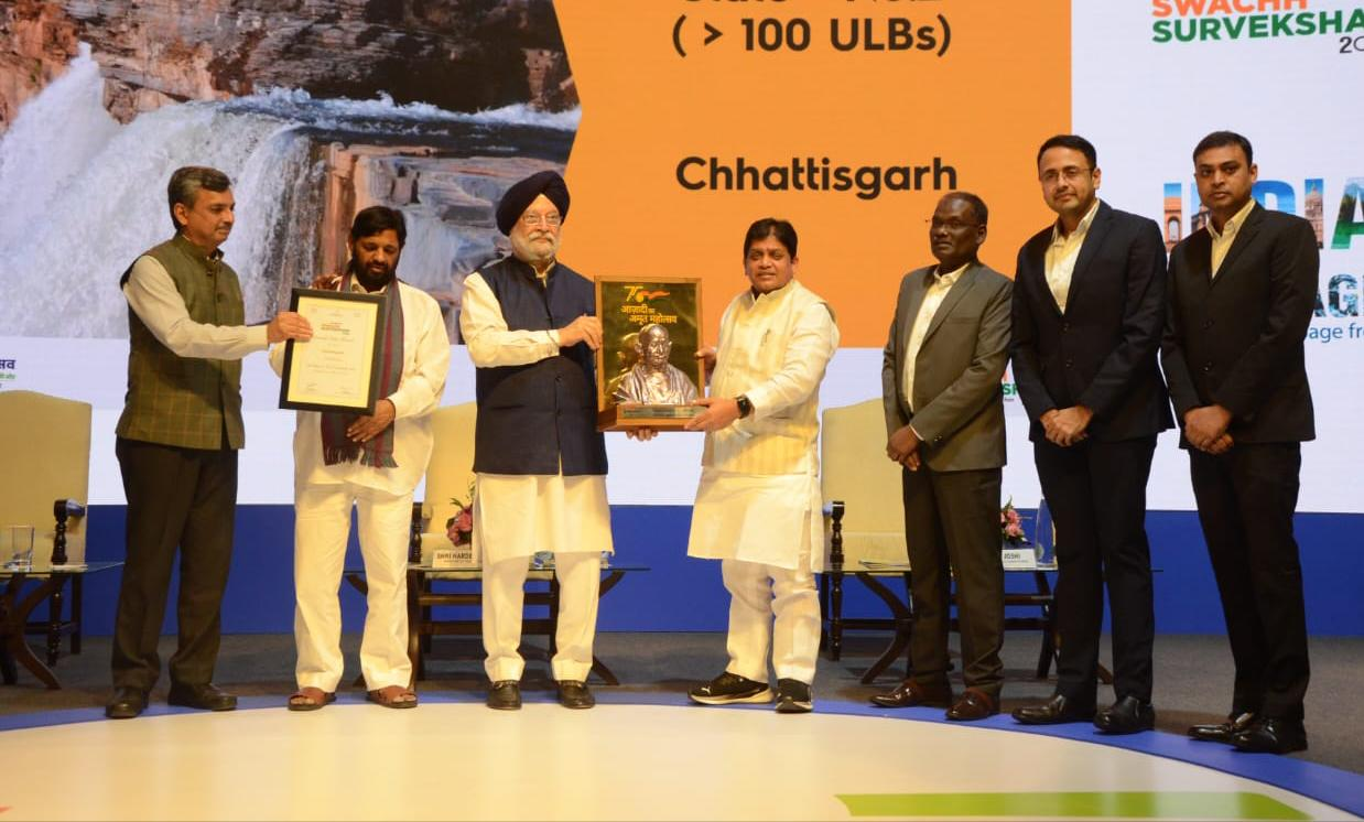 आईएसएल में छत्तीसगढ़ के आठ शहरों ने मारी बाजी, 7 नगरीय निकाय पहले नंबर पर