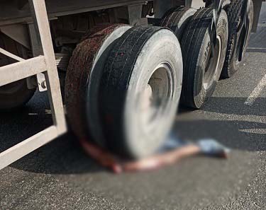 ट्रेलर ने साइकिल सवार को कुचला, मौत...