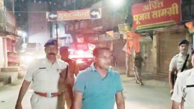 कॉम्बिंग गश्त कर एसएसपी ने लिया सुरक्षा व्यवस्थाओं का जायजा