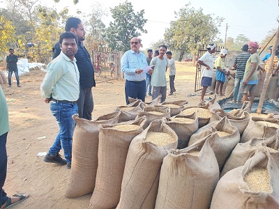 जिले में कुल 17142 किसानों से 1 लाख टन से अधिक धान खरीदा गया