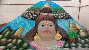  राजिम कुंभ कल्प में त्रिवेणी संगम के एक-एक कण से उकेरी श्रीराम की आकृति