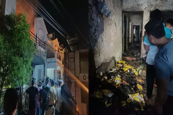  मकान में लगी आग, पुलिस-आग्निशम दल ने 3 बच्चों समेत 5 लोगों को बचाया
