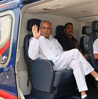 भेंट-मुलाकात : पत्थलगांव के लिए रवाना हुए सीएम बघेल