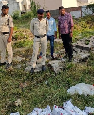 बड़ी खबर : अमलीडीह स्थित खाली प्लाॅट से लावारिस हालत में नशे का जखीरा बरामद