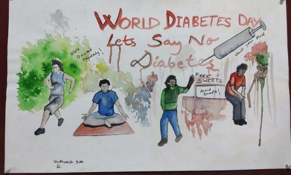 महाकौशल कला वीथिका में मधुमेह पर आधारित राष्ट्रीय पोस्टर कला प्रदर्शनी का उद्घाटन