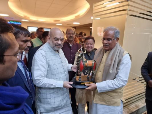 मुख्यमंत्री श्री बघेल ने केंद्रीय गृह मंत्री श्री अमित शाह से की सौजन्य मुलाकात