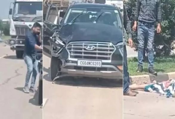 कार की टक्कर से, बाइक सावर महिला और 4 माह के बच्चे की मौत