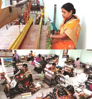 400 बुनकरों को रोजगार, महिलाएं हो रही है आत्मनिर्भर