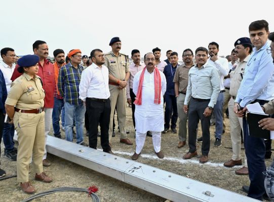 उप मुख्यमंत्री ने कार्यक्रम स्थल का निरीक्षण कर तैयारियों की समीक्षा की
