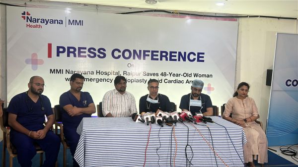 कार्डियक अरेस्ट के दौरान डॉ. सुनील गौंडिया ने की आपातकालीन एंजियोप्लास्टी, 48 वर्षीय महिला को मिला नया जीवन