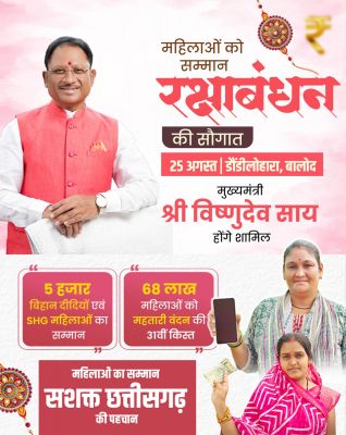 मुख्यमंत्री श्री साय 25 अगस्त को महतारी वंदन योजना के 31वीं किस्त की राशि करेंगे जारी