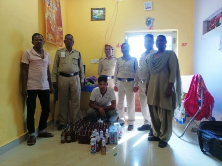 आबकारी विभाग ने लोदाम के भंडारटोली में की अवैध शराब जब्त