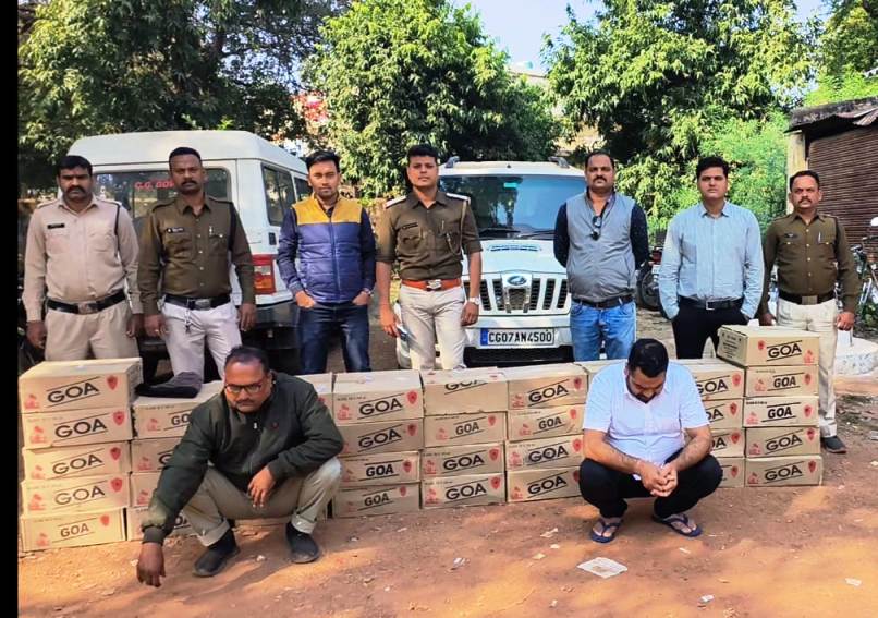 आबकारी विभाग की कार्रवाई : 1900 बोतल अवैध शराब के साथ 2 गिरफ्तार