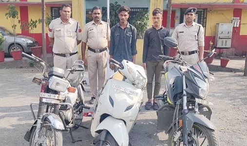  बाइक चोरी करने वाले दो आरोपी गिरफ्तार
