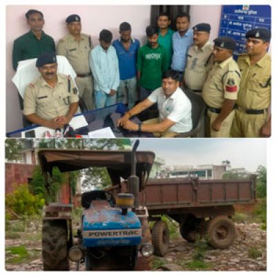 ट्रैक्टर ईंजन व ट्राली चोरी करने वाले तीन आरोपी गिरफ्तार