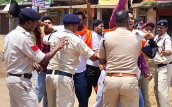 सीएम को काला झंडा दिखाने निकले भाजपा कार्यकर्ता गिरफ्तार