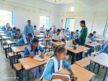 बेसलाईन टेस्ट परीक्षा केंद्रों का किया गया निरीक्षण