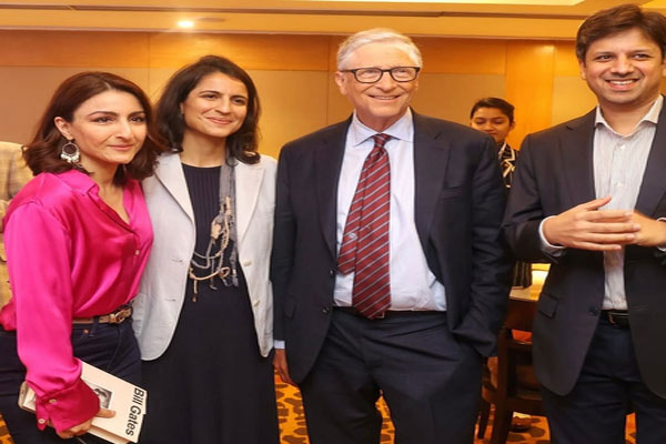 सोहा अली खान ने बिल गेट्स से की मुलाकात