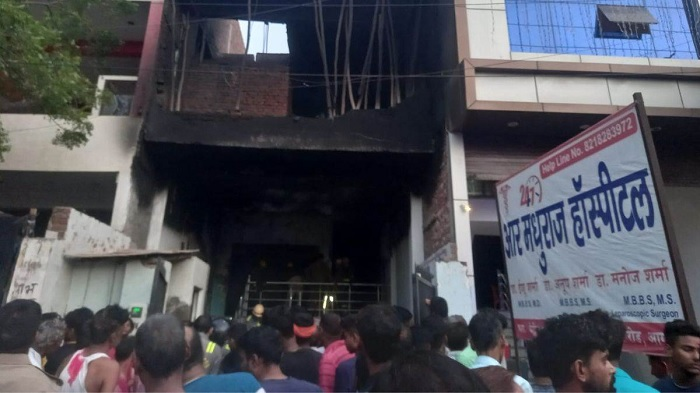 अस्पताल में लगी आग : डॉक्टर और बेटा-बेटी की मौत...