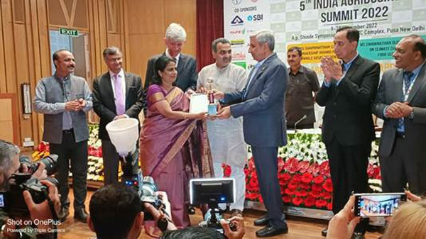 एनएफडीबी को मिला इंडिया एग्रीबिजनेस पुरस्&zwj;कार 2022