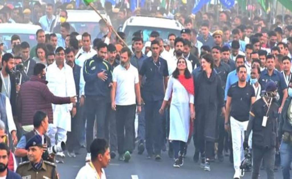 भारत जोड़ो यात्रा में प्रियंका गांधी की बेटी हुईं शामिल