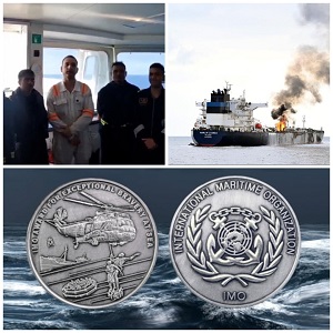 समुद्र क्षेत्र में असाधारण बहादुरी के लिए भारतीय नाविकों को सम्मानित किया जाएगा