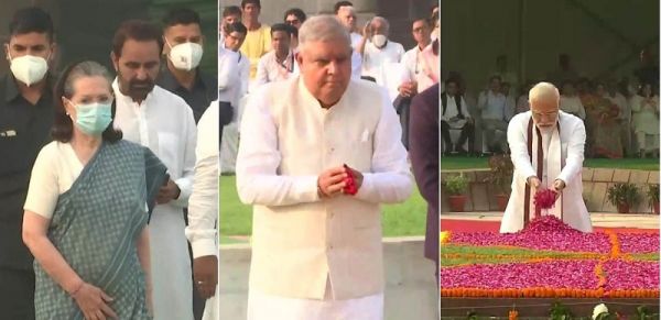 गांधी जयंती : राष्ट्रपति-उपराष्ट्रपति सहित प्रधानमंत्री मोदी और सोनिया गांधी ने दी श्रद्धांजलि