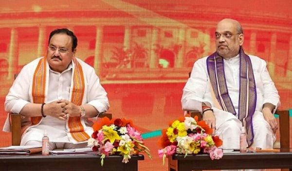 नड्डा व शाह ने की भाजपा नेताओं से मुलाकात