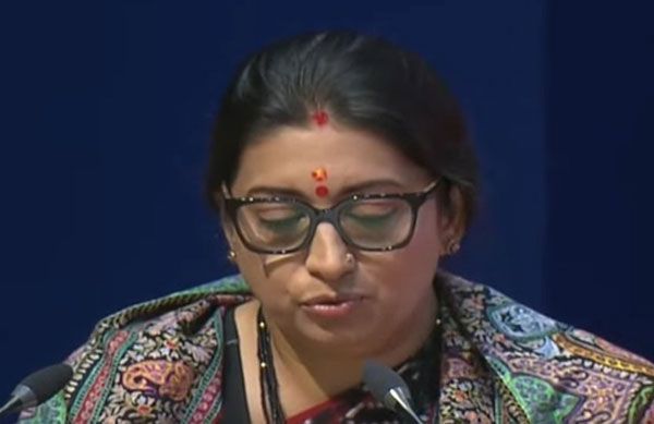 निर्भया कोष की सहायता से देश में एक हजार से अधिक फास्ट ट्रैक अदालतें बनी : स्मृति ईरानी