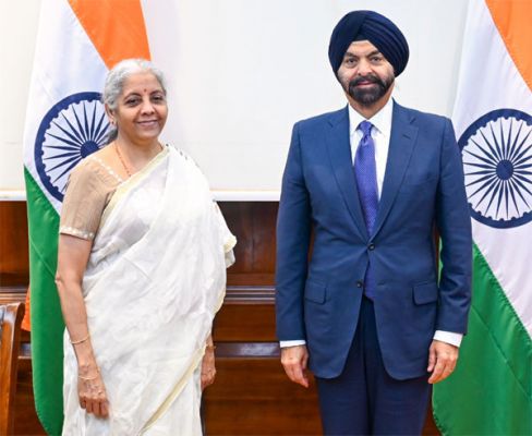  विश्व बैंक के प्रमुख अजय बंगा ने की सीतारमण से भेंट