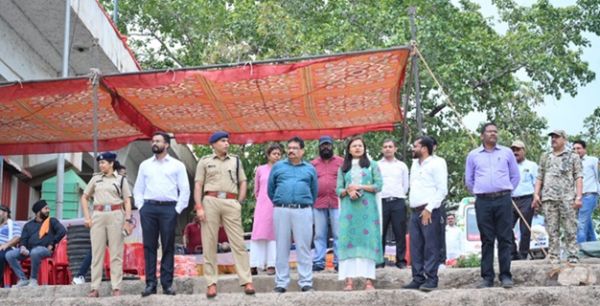 बाढ़ आपदा से बचाव हेतु एसडीआरएफ़ ने किया शिवनाथ नदी में मॉकड्रिल