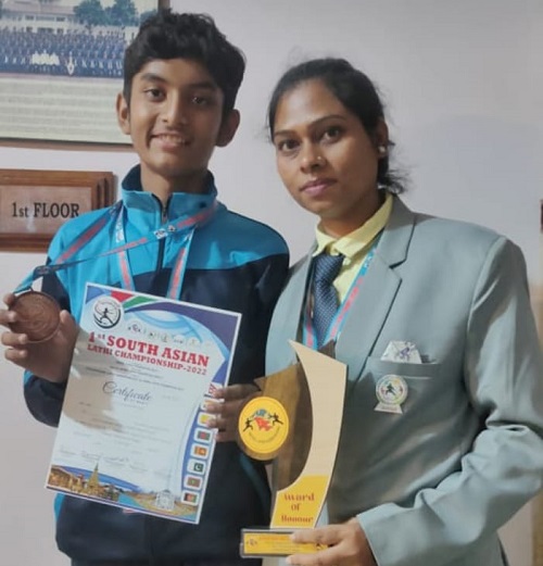 संस्कार के खिलाड़ी ने जीता साउथ एशियन गोल्ड